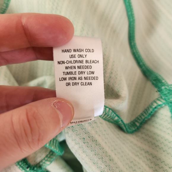 Robbie Bee Womens XS Green White Chevron Short Sleeve A-Line Midi Dress Spring - Picture 13 of 13